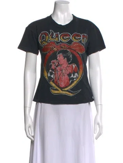 Pre-owned Madeworn Graphic Print Crew Neck T-shirt In Black