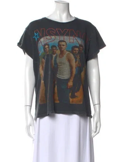 Pre-owned Madeworn Graphic Print Crew Neck T-shirt In Black