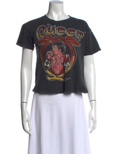 Pre-owned Madeworn Graphic Print Crew Neck T-shirt In Black