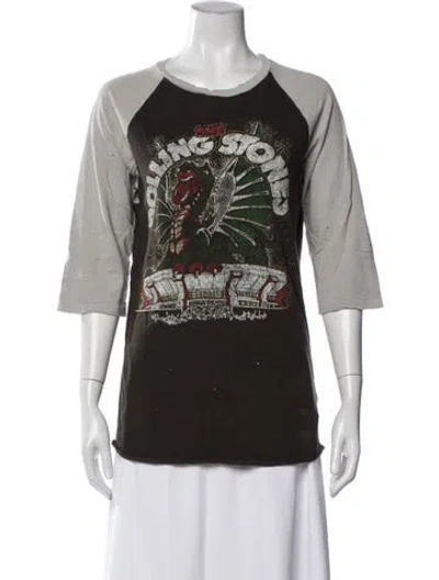 Pre-owned Madeworn Graphic Print Crew Neck T-shirt In Black