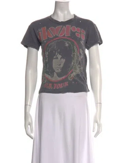 Pre-owned Madeworn Graphic Print Crew Neck T-shirt In Black