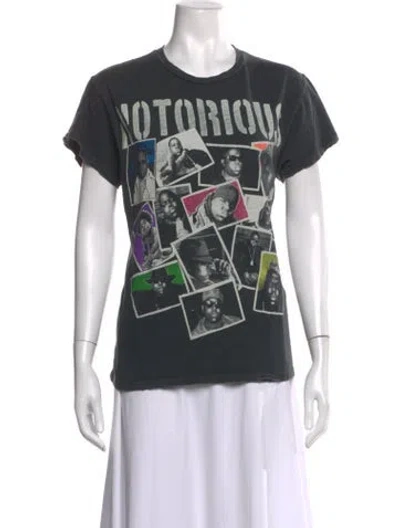 Pre-owned Madeworn Graphic Print Crew Neck T-shirt In Black