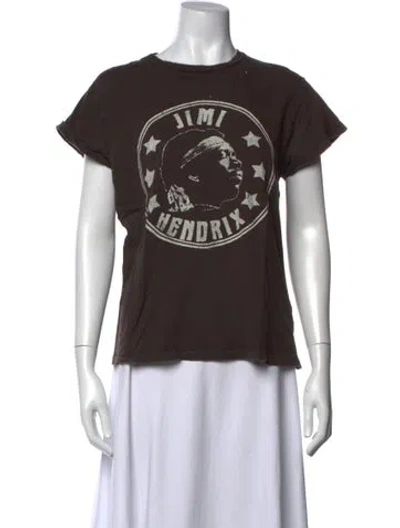 Pre-owned Madeworn Graphic Print Crew Neck T-shirt In Black
