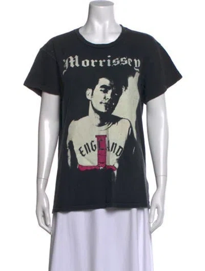 Pre-owned Madeworn Graphic Print Crew Neck T-shirt In Black