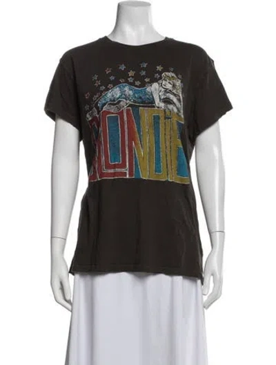 Pre-owned Madeworn Graphic Print Crew Neck T-shirt In Black