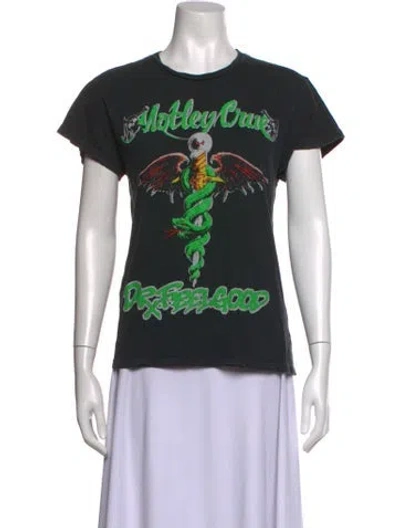 Pre-owned Madeworn Graphic Print Crew Neck T-shirt In Black