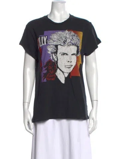 Pre-owned Madeworn Graphic Print Crew Neck T-shirt In Black