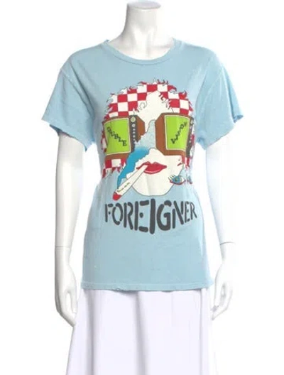 Pre-owned Madeworn Graphic Print Crew Neck T-shirt In Blue