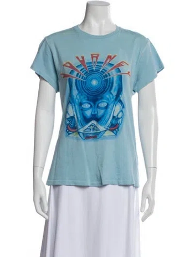 Pre-owned Madeworn Graphic Print Crew Neck T-shirt In Blue