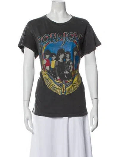 Pre-owned Madeworn Graphic Print Crew Neck T-shirt In Blue