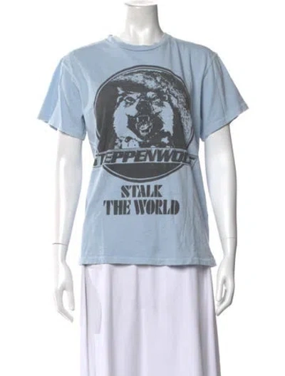 Pre-owned Madeworn Graphic Print Crew Neck T-shirt In Blue
