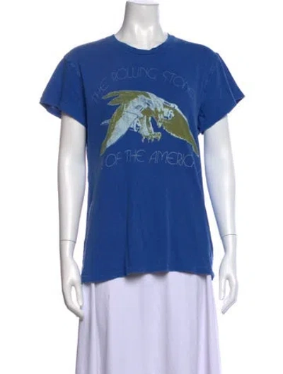 Pre-owned Madeworn Graphic Print Crew Neck T-shirt In Blue