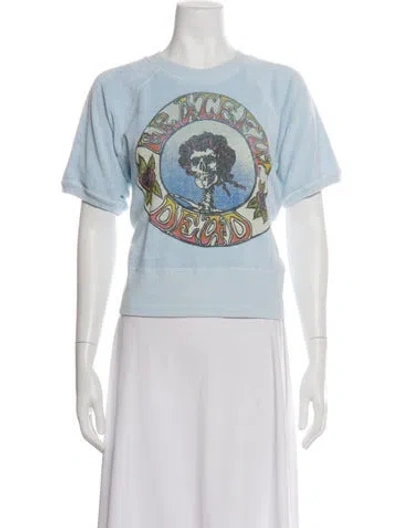 Pre-owned Madeworn Graphic Print Crew Neck T-shirt In Blue