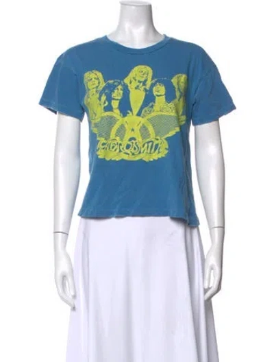 Pre-owned Madeworn Graphic Print Crew Neck T-shirt In Blue