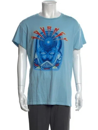 Pre-owned Madeworn Graphic Print Crew Neck T-shirt In Blue