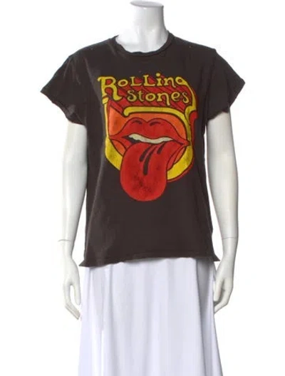 Pre-owned Madeworn Graphic Print Crew Neck T-shirt In Brown