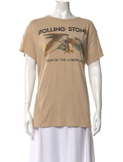Pre-owned Madeworn Graphic Print Crew Neck T-shirt In Brown