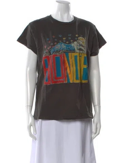 Pre-owned Madeworn Graphic Print Crew Neck T-shirt In Gray