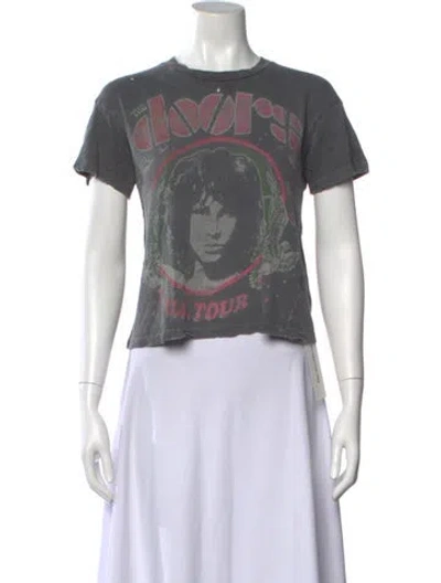 Pre-owned Madeworn Graphic Print Crew Neck T-shirt In Gray