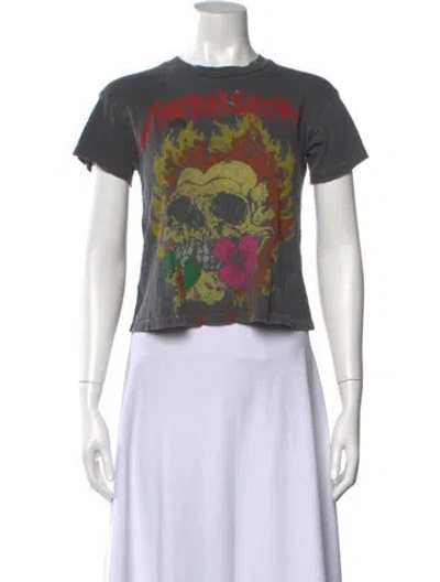 Pre-owned Madeworn Graphic Print Crew Neck T-shirt In Gray