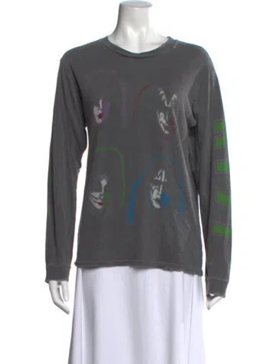 Pre-owned Madeworn Graphic Print Crew Neck T-shirt In Gray