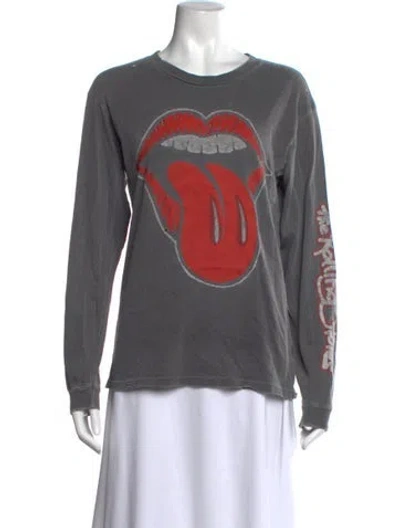 Pre-owned Madeworn Graphic Print Crew Neck T-shirt In Gray