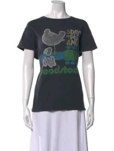Pre-owned Madeworn Graphic Print Crew Neck T-shirt In Green