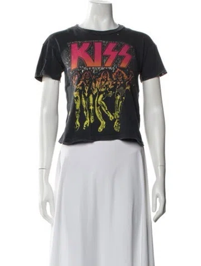 Pre-owned Madeworn Graphic Print Crew Neck T-shirt In Grey/metallic