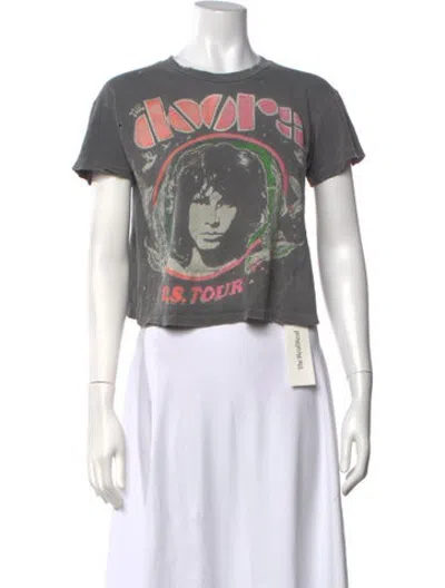 Pre-owned Madeworn Graphic Print Crew Neck T-shirt In Grey/metallic