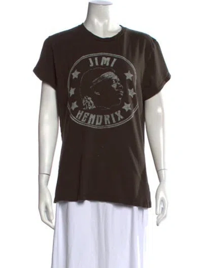 Pre-owned Madeworn Graphic Print Crew Neck T-shirt In Metallic/neutrals