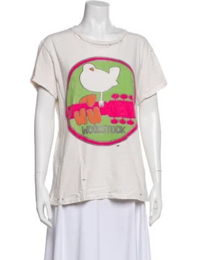 Pre-owned Madeworn Graphic Print Crew Neck T-shirt In Neutral