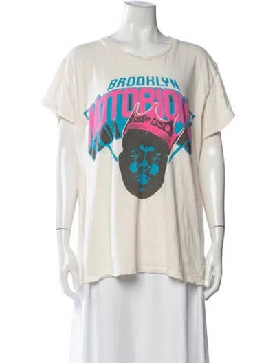 Pre-owned Madeworn Graphic Print Crew Neck T-shirt In Neutrals