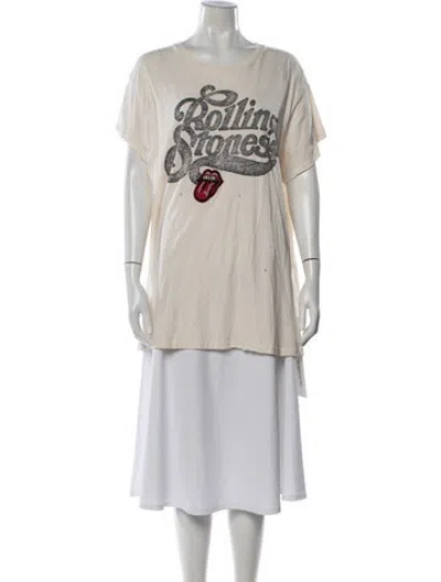 Pre-owned Madeworn Graphic Print Crew Neck T-shirt In Neutrals