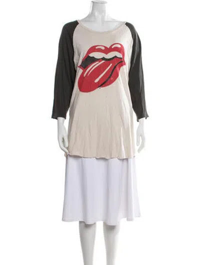 Pre-owned Madeworn Graphic Print Crew Neck T-shirt In Neutrals