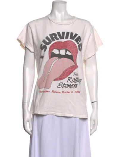Pre-owned Madeworn Graphic Print Crew Neck T-shirt In Neutrals