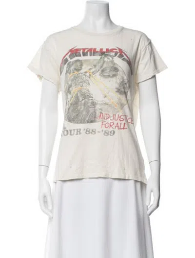 Pre-owned Madeworn Graphic Print Crew Neck T-shirt In Neutrals