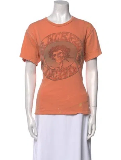 Pre-owned Madeworn Graphic Print Crew Neck T-shirt In Orange
