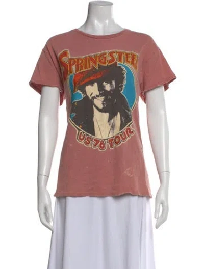 Pre-owned Madeworn Graphic Print Crew Neck T-shirt In Orange