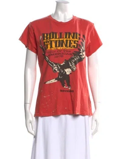 Pre-owned Madeworn Graphic Print Crew Neck T-shirt In Orange