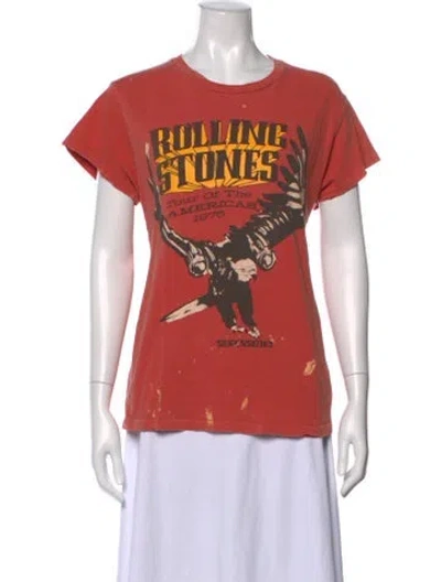 Pre-owned Madeworn Graphic Print Crew Neck T-shirt In Orange