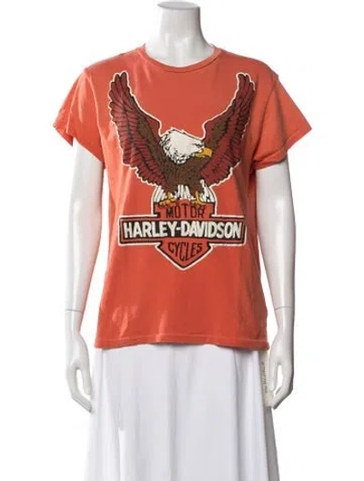 Pre-owned Madeworn Graphic Print Crew Neck T-shirt In Orange