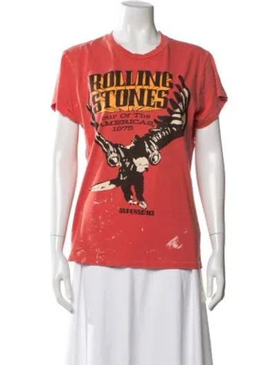 Pre-owned Madeworn Graphic Print Crew Neck T-shirt In Orange