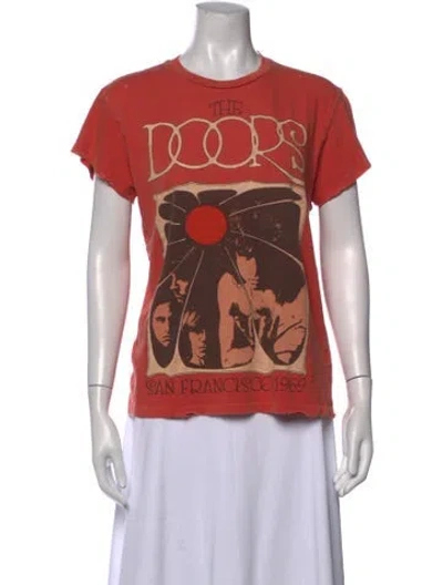 Pre-owned Madeworn Graphic Print Crew Neck T-shirt In Orange