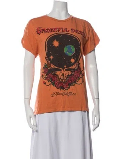 Pre-owned Madeworn Graphic Print Crew Neck T-shirt In Orange