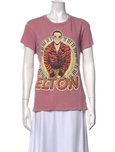 Pre-owned Madeworn Graphic Print Crew Neck T-shirt In Pink