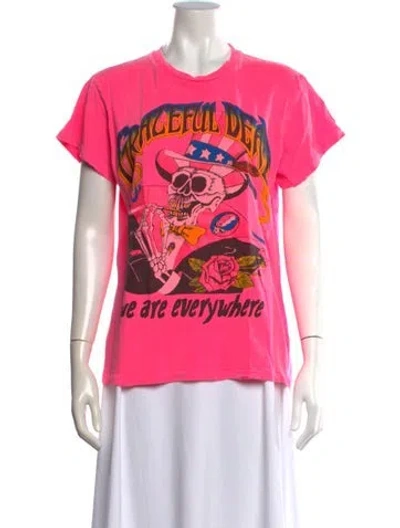Pre-owned Madeworn Graphic Print Crew Neck T-shirt In Pink
