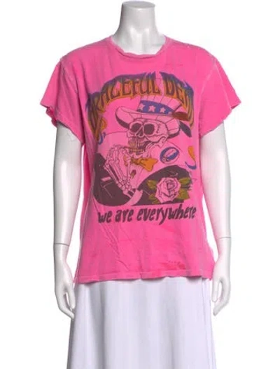 Pre-owned Madeworn Graphic Print Crew Neck T-shirt In Pink