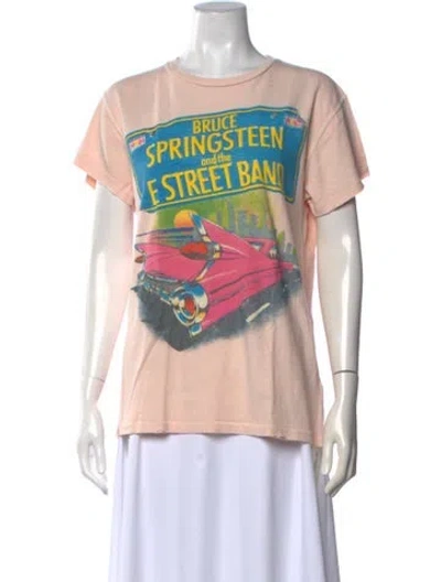 Pre-owned Madeworn Graphic Print Crew Neck T-shirt In Pink