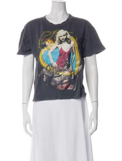 Pre-owned Madeworn Graphic Print Crew Neck T-shirt In Purple