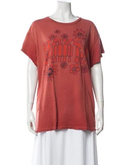 Pre-owned Madeworn Graphic Print Crew Neck T-shirt In Red